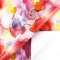 Regenbogen-Geschenkpapierrolle im Aquarell-Stil mit weißer Rückseite für Geburtstage - Mehrfarbige Wiedergabe / 50*70cm