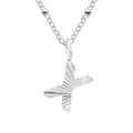 Silver stainless steel necklace featuring a polished letter X pendant with sunburst texture - Letter X / Silver