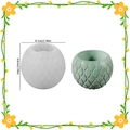 Spherical textured silicone mold for DIY flower pots and resin candle cups with leaf patterns - Leaf Texture