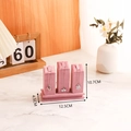 Pink velvet necklace display stand with three levels for jewelry storage 12.5x4.5x10.7cm - E 3-Slot Ring Display Stand