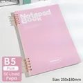 Pink B5 spiral notebook with 60 lined sheets and minimalist frosted cover design - B5/60 Sheets Lined / Pink
