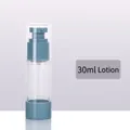 Portable 30ml vacuum spray bottle with blue base and transparent lotion pump - Lotion / 30ml / Blue