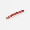 Pinza para el pelo de acetato rosa y rojo con base de metal dorado para estilo elegante - Burdeos
