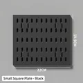 Modular black pegboard storage panel for wall organization 22x19.5cm matte finish - Small Square Board Black 19.5*22cm