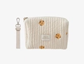 Sac bébé en coton matelassé avec broderies de tigre orange et dragonne amovible - Motif Tigre