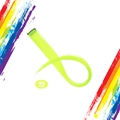 Fluorescent yellow-green clip-in hair extension piece with color code 22 label - Fluorescent Green (22)