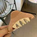 Pink and white triangular hair claw clip made of durable acrylic for elegant hair styling - Pink and White