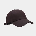 Detailed side view of charcoal grey cotton twill baseball cap with adjustable strap - Adjustable / Dark Gray