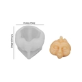 Funny pumpkin head silicone mold for Halloween candles and DIY plaster crafts with size info - NO.6 Funny Pumpkin
