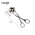 Stampo per polpette grande in acciaio inox con diametro 4,8 cm e impugnatura a forbice - Acciaio inossidabile / Grande (4.8cm)