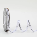 White ribbon roll with black Just For You text for gift wrapping and floral arrangements - 1CM Polyester Ribbon [White just] 40 Yards