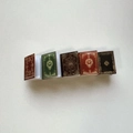 Set of 5 miniature vintage book hair clips in red green brown and black with gold details - 5# Red Black Book Clip
