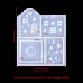 Star-themed Christmas house DIY silicone resin mold with four pieces for handmade crafts - Star Christmas House