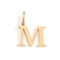 Minimalist golden metal letter M pendant with smooth polished finish for DIY jewelry - Letter M (Rose Gold)