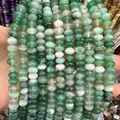 Green natural stone abacus beads strand for DIY jewelry making and handmade bracelets - Green Striped Agate / 5*8mm (approx. 73 pcs/strand)