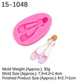 Moule en silicone rose pour chaussons de danse DIY, décoration de fondant et chocolat - 4# Chaussons de Danse / Rose