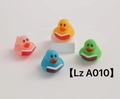 Vinyl rubber duck toys in pink, blue, yellow, and green colors reading red books - 4Pcs Reading Duck Set LZA010