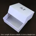 White rectangle jewelry gift box with dimensions 10.5x13.5x5cm for necklaces and rings - Cover Box-White