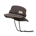 Cappello outdoor grigio scuro ad asciugatura rapida con tesa larga e cordino regolabile - Grigio