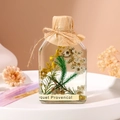 Minimalist reed diffuser with dried flowers and transparent glass liquid bottle - 100ml-Wild Bluebell