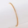 Verstellbares Gold-Tennisarmband mit champagnerfarbenen runden Zirkonia-Steinen - Gold Champagner-Zirkon