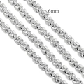 Industrial 6mm silver stainless steel chunky chain for DIY jewelry making and bags - Basic Style (6mm) / Steel