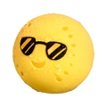 Gele magnetische waterballon met smiley gezicht en realistische waterdruppels - Smiley Waterbal-Geel