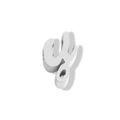 Polished silver stainless steel bead featuring a lowercase cursive letter y for DIY jewelry - Lowercase y / Steel