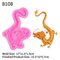 Stampo in silicone a forma di dragone cinese rosa e oro dettaglio 17x11,5cm - B108 / Rosa