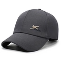 Berretto da baseball grigio scuro da uomo con logo ricamato per protezione solare - Regolabile / Grigio