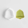 White Christmas bell cookie cutter mold with green finished 3D bell biscuit - E0850-Bell