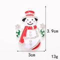 Gedetailleerde weergave van kerstsneeuwpop hanger met afmetingen 3,9cm x 3cm en 13g gewicht - D2050 Kerst Sneeuwpop A (Zilver)
