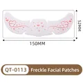 Metallic rose gold heart freckle tattoo stickers for face, size 150mm x 52mm - Rose Gold Stamping Freckle Face Patch(QT-0113)