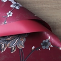 Waterproof thick Oya floral bouquet wrapping paper in vintage dark red rose pattern - Fragrant Rose / Maya Red