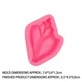 Pink silicone mold with tulip flower shape for fondant cake and chocolate DIY - Style 2—Shell Style (15-818) / Pink