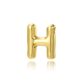 Detailed macro view of 18K gold-plated balloon letter H pendant with polished finish - Letter H (Pendant)