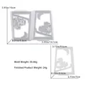 Christmas hollow candle holder silicone mold set with Santa and reindeer motifs - D6173-4 Large Splicing Candle Holder (Plate 2) Mold