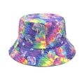 Kleurrijke vissershoed met paddenstoelenprint voor dames in levendige tie-dye stijl - M (56-58cm) / Kleurrijke Paddestoel Tie-Dye Print Stijl (1#)