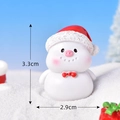 Statuina di maiale pupazzo di neve di Natale con cappello rosso, decoro da 3,3 cm - N. 5 Maiale Pupazzo di Neve