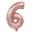 16-inch rose gold number 6 foil balloon for birthday party and anniversary events - Number 6 / 16" / Rose Gold