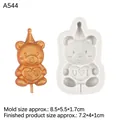 Silicone mold for teddy bear with heart I Love You design for Valentine cakes - 1# Bear with Hat (I Heart U) / Gray