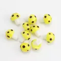 Perle a fungo in vetro gialle con puntini neri per gioielli DIY e artigianato - Piccolo 10*13mm / Giallo con accenti neri