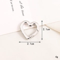 Silver heart-shaped zinc alloy spring gate ring for DIY keychain accessories - C541-21mm Heart Spring Ring / Silver