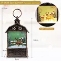 Lanterna vintage in bronzo con motivo a renna ed effetto luce LED, altezza 17 cm - Alce