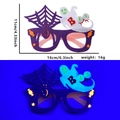 Purple Halloween felt glasses with spider web and BOO ghost glow in UV light - One Size / Spider Web Ghost Style
