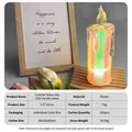 Κερί LED ουράνιο τόξο με αστέρια, μέγεθος 5.5x15cm για ζεστή διακόσμηση σπιτιού - 5.5 * 15cm Ιριδίζον με Αστέρια χωρίς Βάση [Έγχρωμο Κουτί]