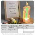 Rainbow LED pillar candle with star pattern, 5.5x15cm size for cozy room decor - 5.5*15cm Iridescent Starry without Base [Color Box]