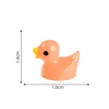 Miniature orange resin duck figurine for DIY micro landscape, size 1.8x1.4 cm - Nude