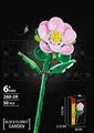Pink hibiscus building block flower with 50 pieces for girls romantic creative gift idea - Hibiscus 260-29 / 50pcs/Color Box