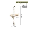 European style carved wooden fish hanging ornament with natural grain and cotton rope - Small Fish Ornament with Coin